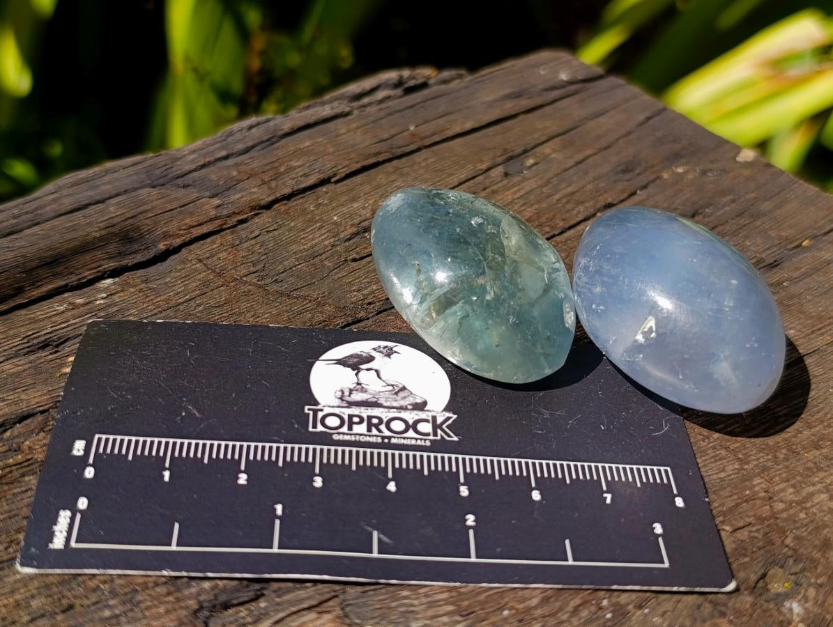 Polished Blue Celestite Free Form Crystals x 20 From Sakoany, Madagascar - Toprock Gemstones and Minerals 
