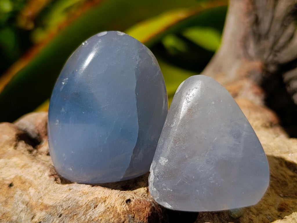 Polished Blue Celestite Free Form Crystals x 20 From Sakoany, Madagascar - Toprock Gemstones and Minerals 