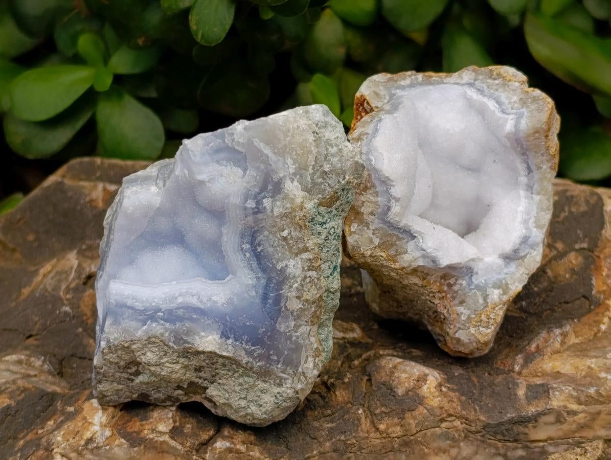 Natural Blue Lace Agate Geodes and Cluster Specimens x 24 From Nsanje, Malawi - Toprock Gemstones and Minerals 