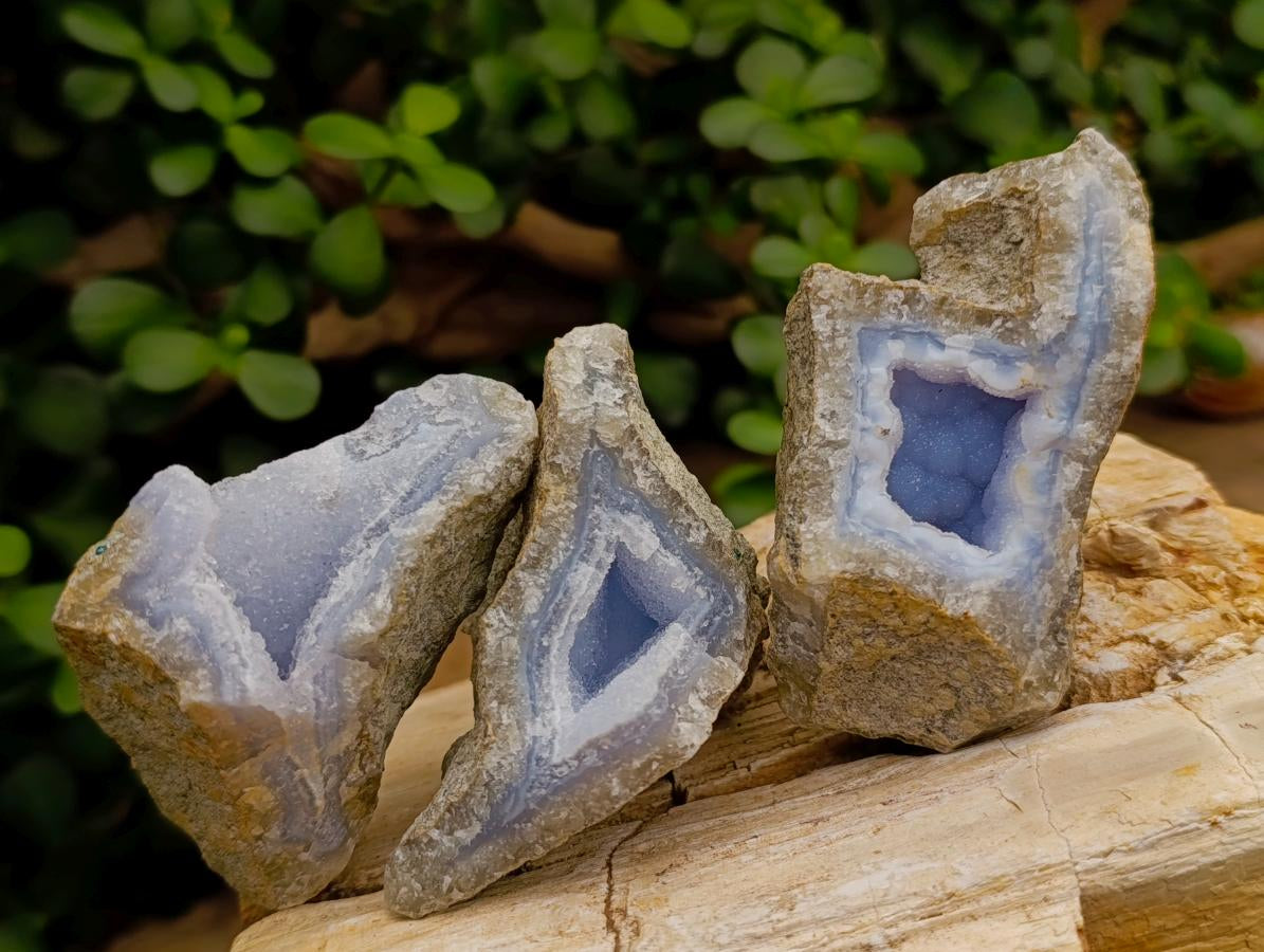 Natural Blue Lace Agate Geodes and Cluster Specimens x 24 From Nsanje, Malawi - Toprock Gemstones and Minerals 
