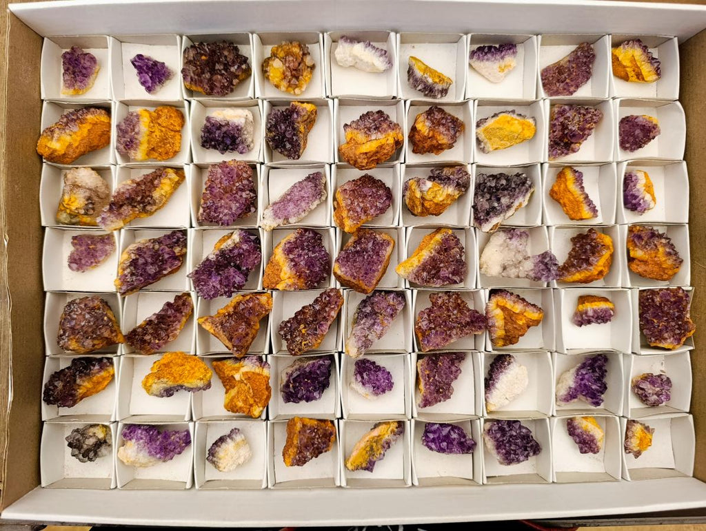 Natural Dark Purple Amethyst Quartz Crystal Plates x 63 From Boekenhouthoek, South Africa - Toprock Gemstones and Minerals 