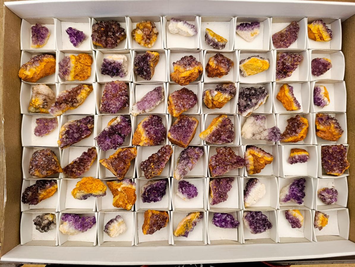 Natural Dark Purple Amethyst Quartz Crystal Plates x 63 From Boekenhouthoek, South Africa - Toprock Gemstones and Minerals 