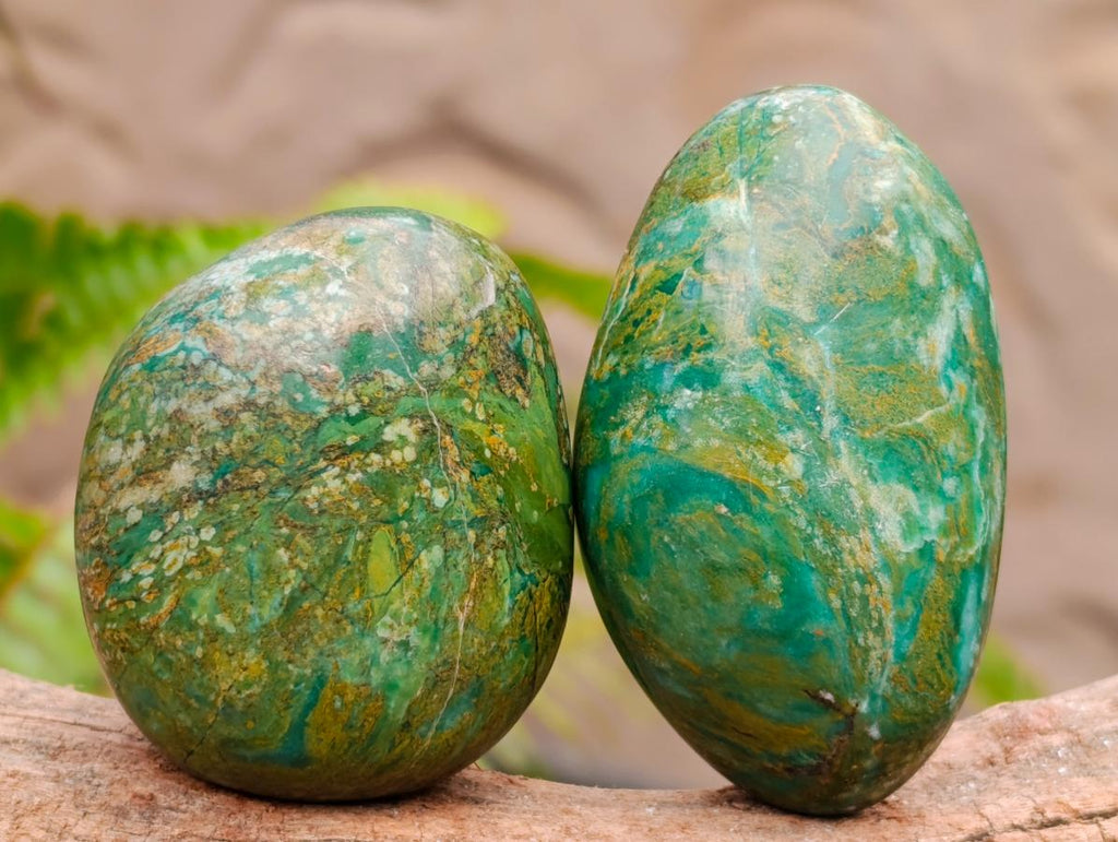 Polished Verdite Palm Stones x 24 From Zimbabwe - Toprock Gemstones and Minerals 