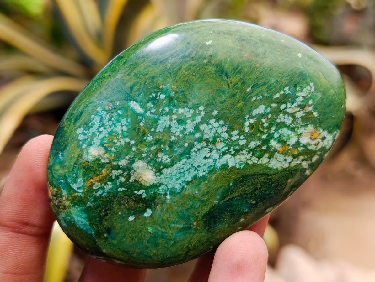 Polished Verdite Palm Stones x 24 From Zimbabwe - Toprock Gemstones and Minerals 