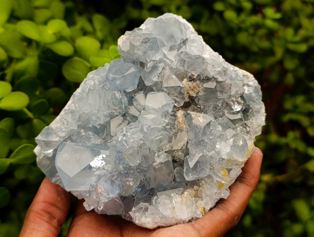 Natural Blue Celestite Cluster Specimens x 2 From Sakoany, Madagascar - Toprock Gemstones and Minerals 