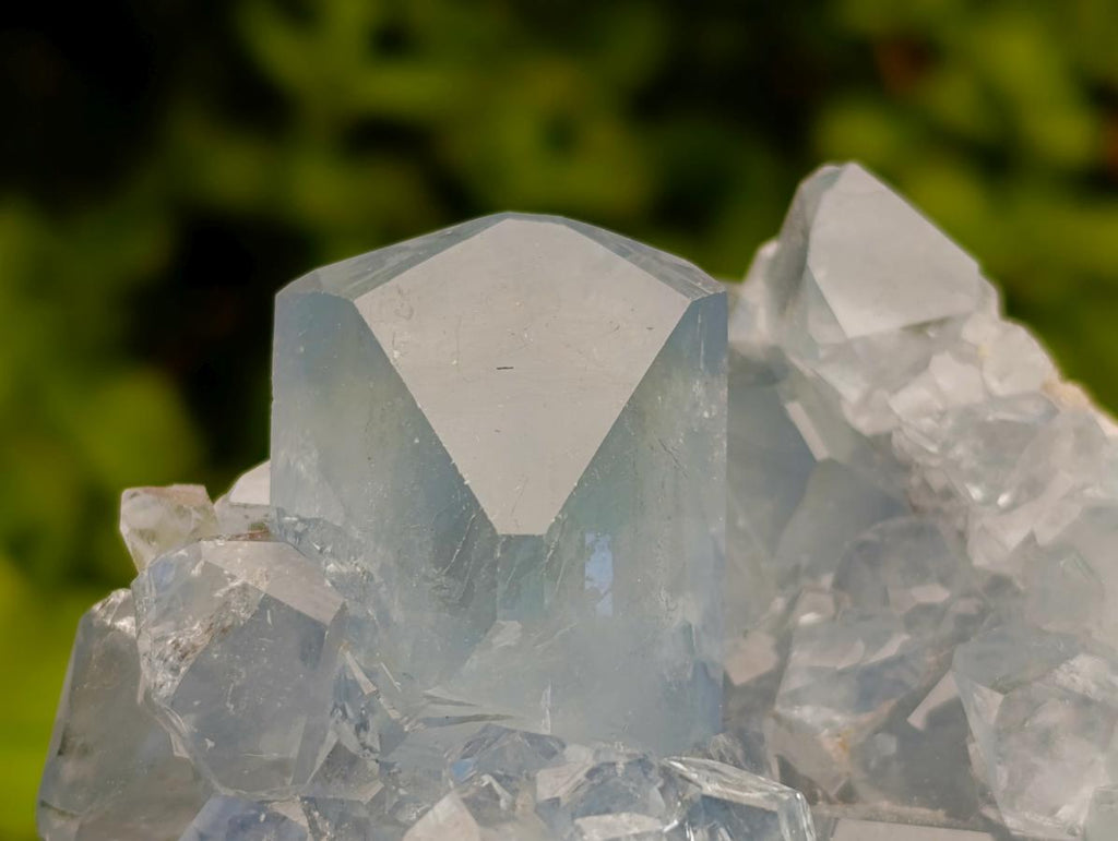Natural Blue Celestite Cluster Specimens x 2 From Sakoany, Madagascar - Toprock Gemstones and Minerals 