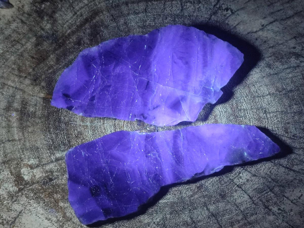 Polished Watermelon Fluorite Slices x 6 From Uis, Namibia - Toprock Gemstones and Minerals 