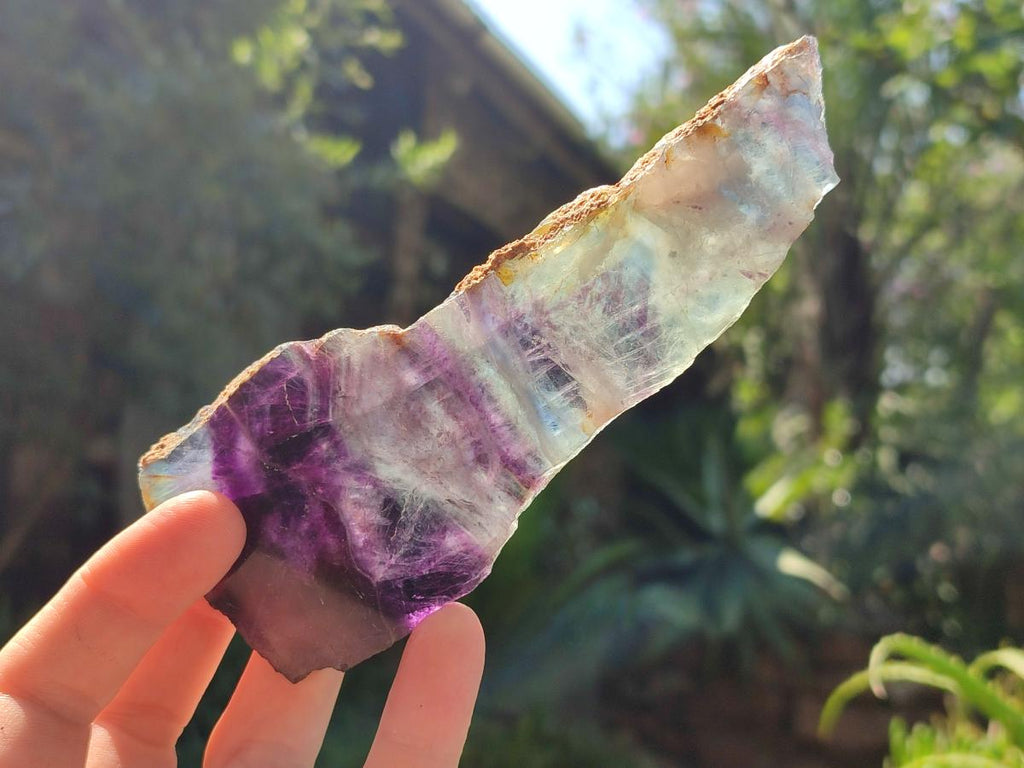 Polished Watermelon Fluorite Slices x 6 From Uis, Namibia - Toprock Gemstones and Minerals 