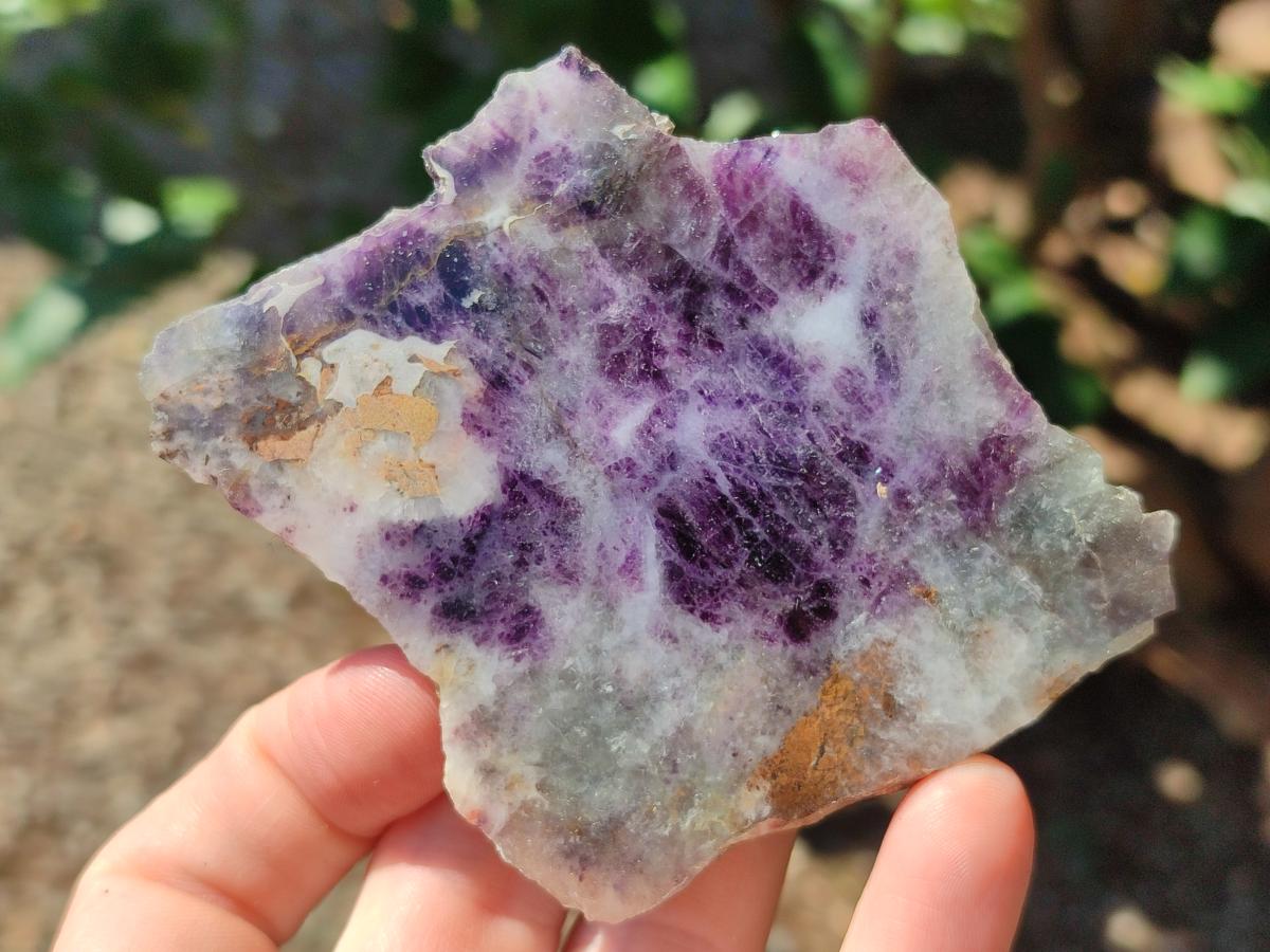 Polished Watermelon Fluorite Slices x 6 From Uis, Namibia - Toprock Gemstones and Minerals 