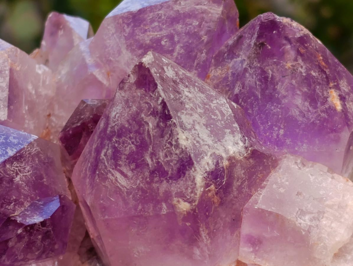 Polished Watermelon Fluorite Slices x 6 From Uis, Namibia - Toprock Gemstones and Minerals 