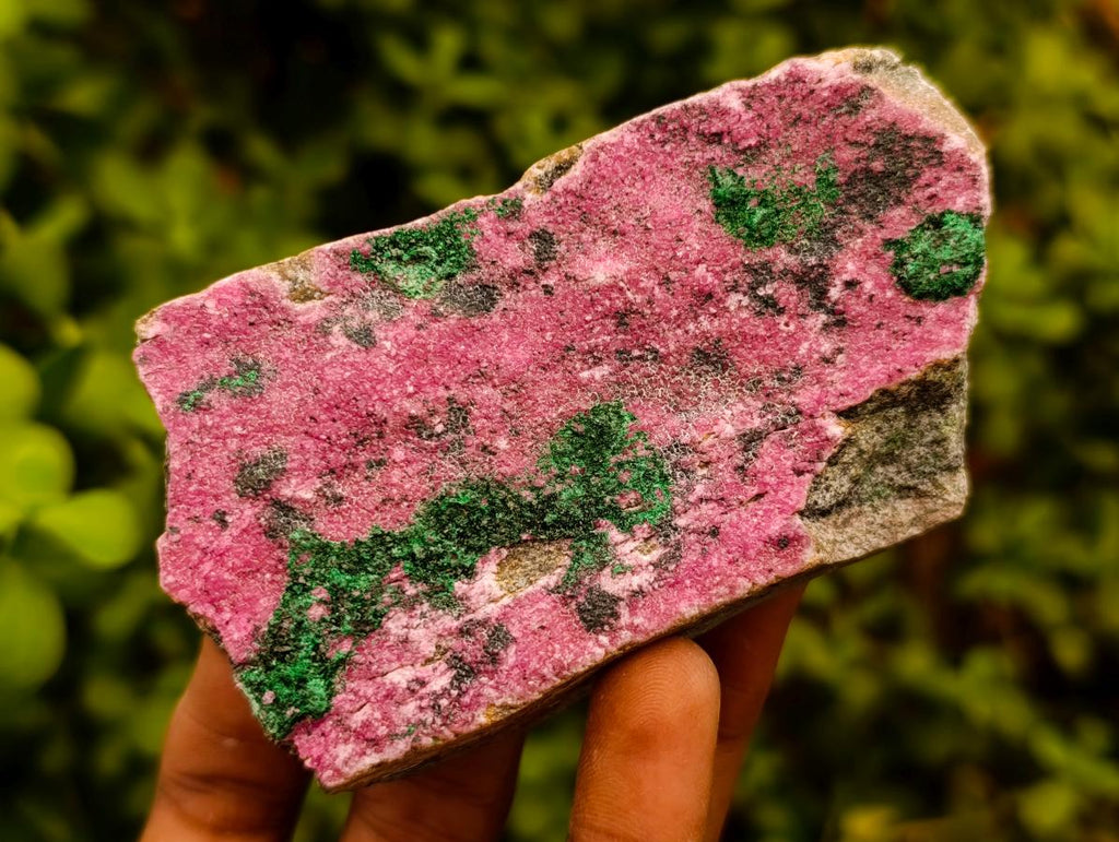 Natural Salrose Cobaltion Dolomite Specimens with Silky Malachite Crystals x 6 From Kakanda, Congo - Toprock Gemstones and Minerals 