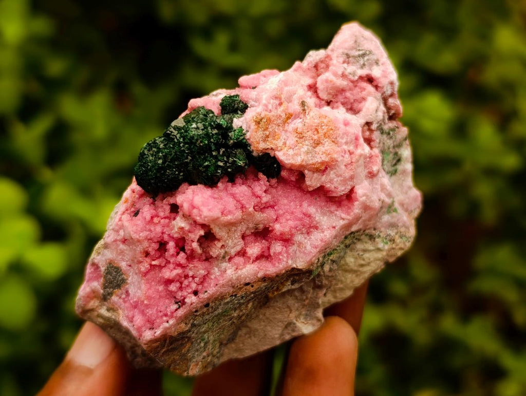 Natural Salrose Cobaltion Dolomite Specimens with Silky Malachite Crystals x 6 From Kakanda, Congo - Toprock Gemstones and Minerals 