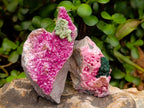Natural Salrose Cobaltion Dolomite Specimens with Silky Malachite Crystals x 6 From Kakanda, Congo - Toprock Gemstones and Minerals 