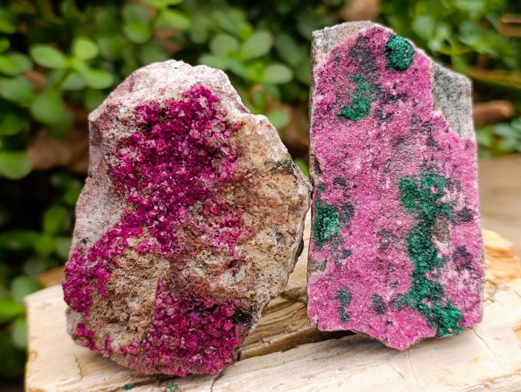 Natural Salrose Cobaltion Dolomite Specimens with Silky Malachite Crystals x 6 From Kakanda, Congo - Toprock Gemstones and Minerals 