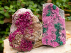 Natural Salrose Cobaltion Dolomite Specimens with Silky Malachite Crystals x 6 From Kakanda, Congo - Toprock Gemstones and Minerals 