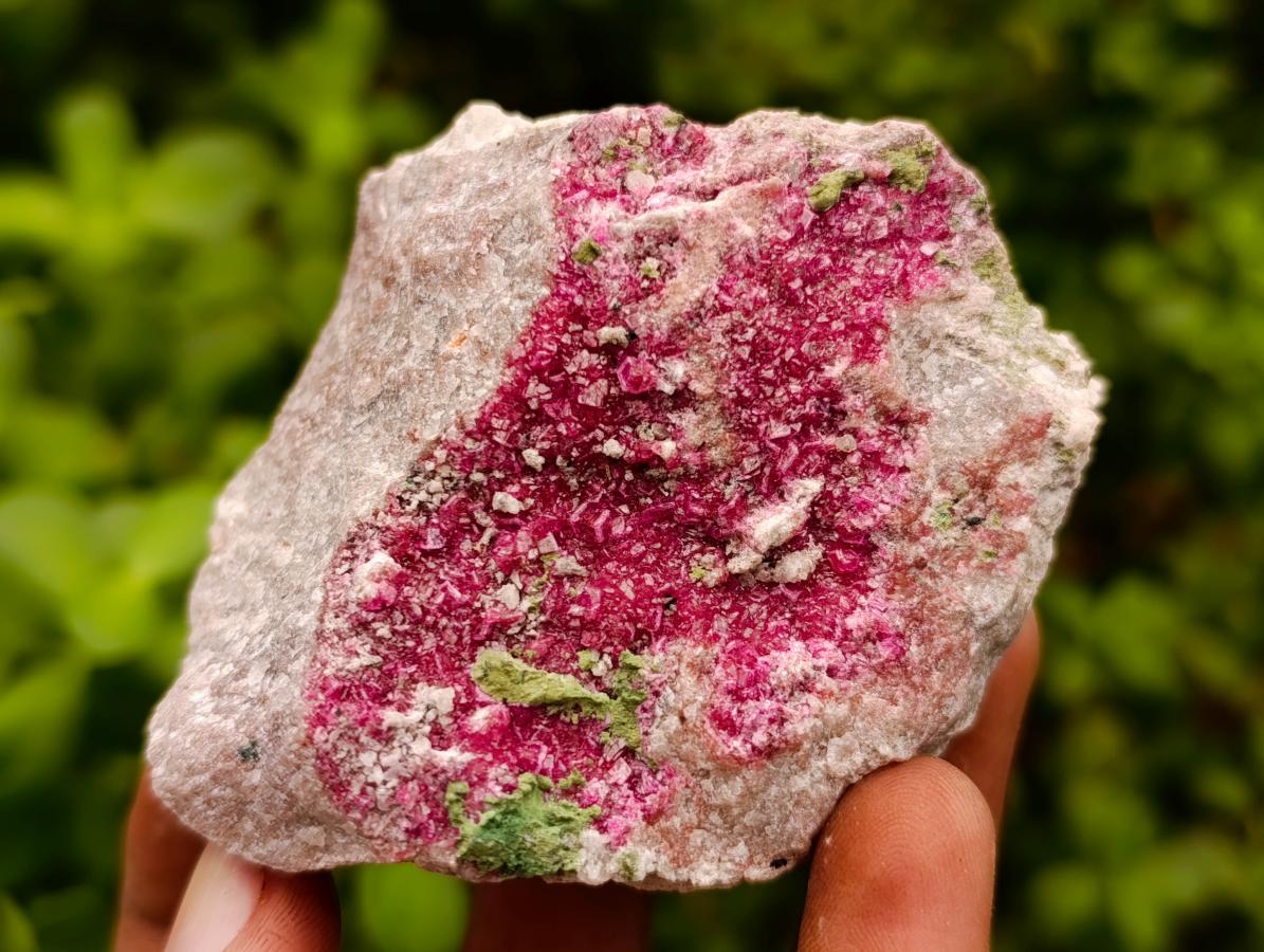 Natural Salrose Cobaltion Dolomite Specimens with Silky Malachite Crystals x 6 From Kakanda, Congo - Toprock Gemstones and Minerals 