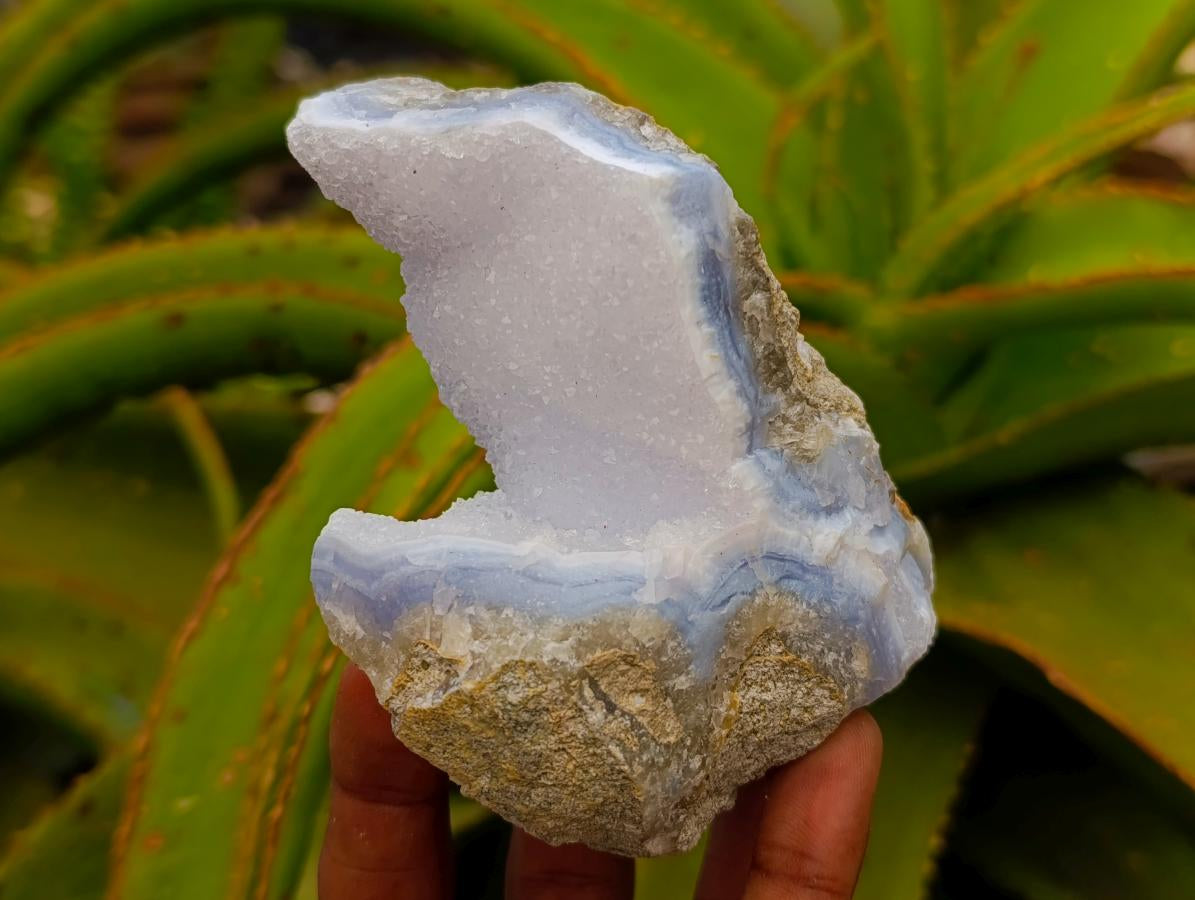 Natural Blue Lace Agate Specimens x 12 From Nsanje, Malawi