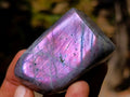 Polished Rare Purple Sunset Flash Labradorite Standing Free Forms x 24 From Madagascar