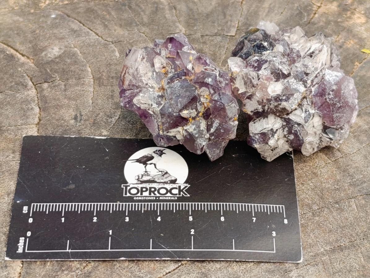 Natural Rare Amethyst Asylum Quartz Clusters x 35 From Luena, Congo