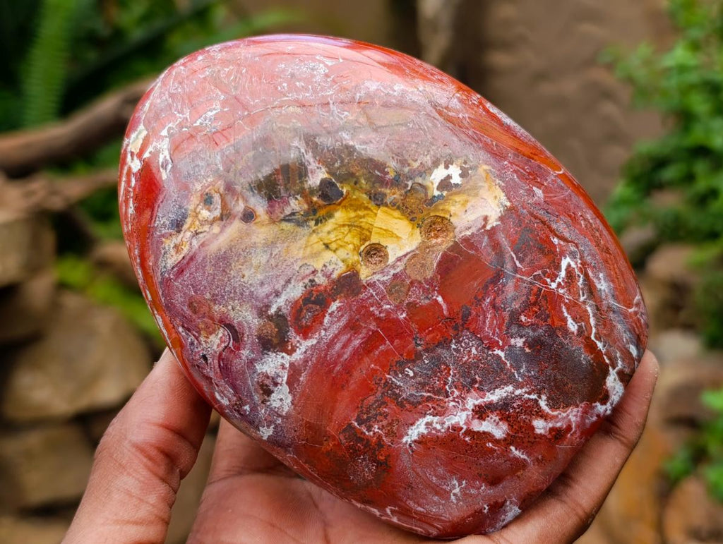 Polished Mixed Red Jasper Standing Free Forms x 4 From Madagascar