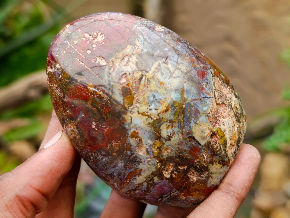 Polished Mixed Red Jasper Standing Free Forms x 4 From Madagascar
