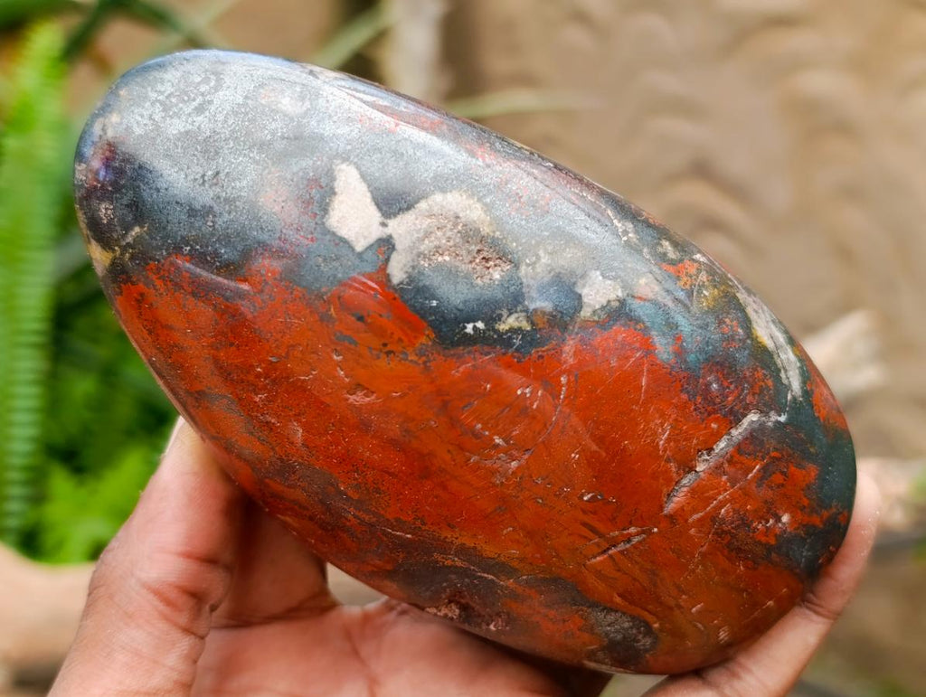 Polished Mixed Red Jasper Standing Free Forms x 4 From Madagascar