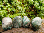 Polished Emerald Mica 'Mutokolite' Standing Free Forms x 4 From Mutoko, Zimbabwe