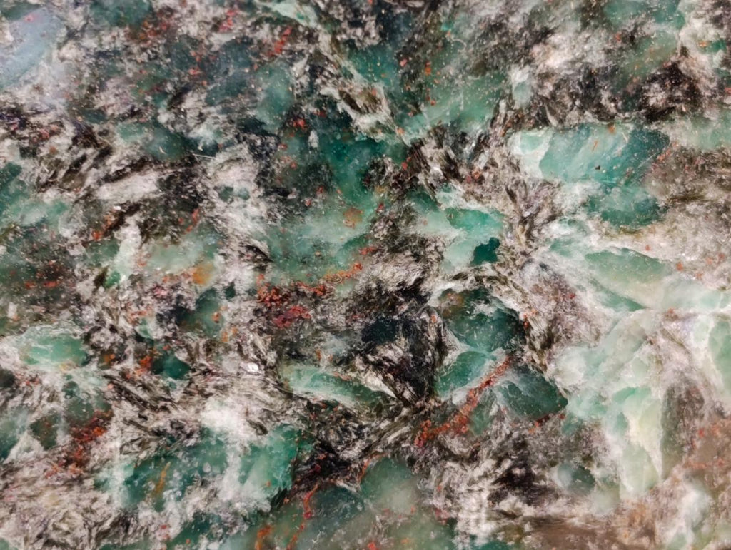 Polished Emerald Mica 'Mutokolite' Standing Free Forms x 4 From Mutoko, Zimbabwe