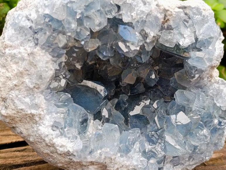 Natural Large Blue Celestite Cluster Specimen x 1 From Sakoany, Madagascar