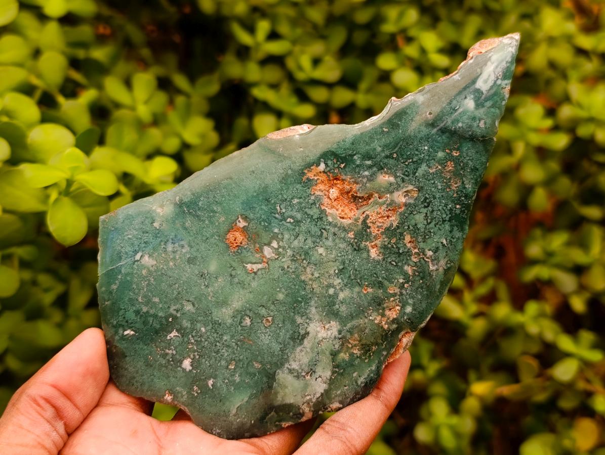 Polished On One Side Mtorolite Chrysoprase Plates x 4 From Mutorashanga, Zimbabwe
