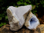 Natural Blue Lace Agate Geodes And Clusters Specimens x 6 From Nsanje, Malawi