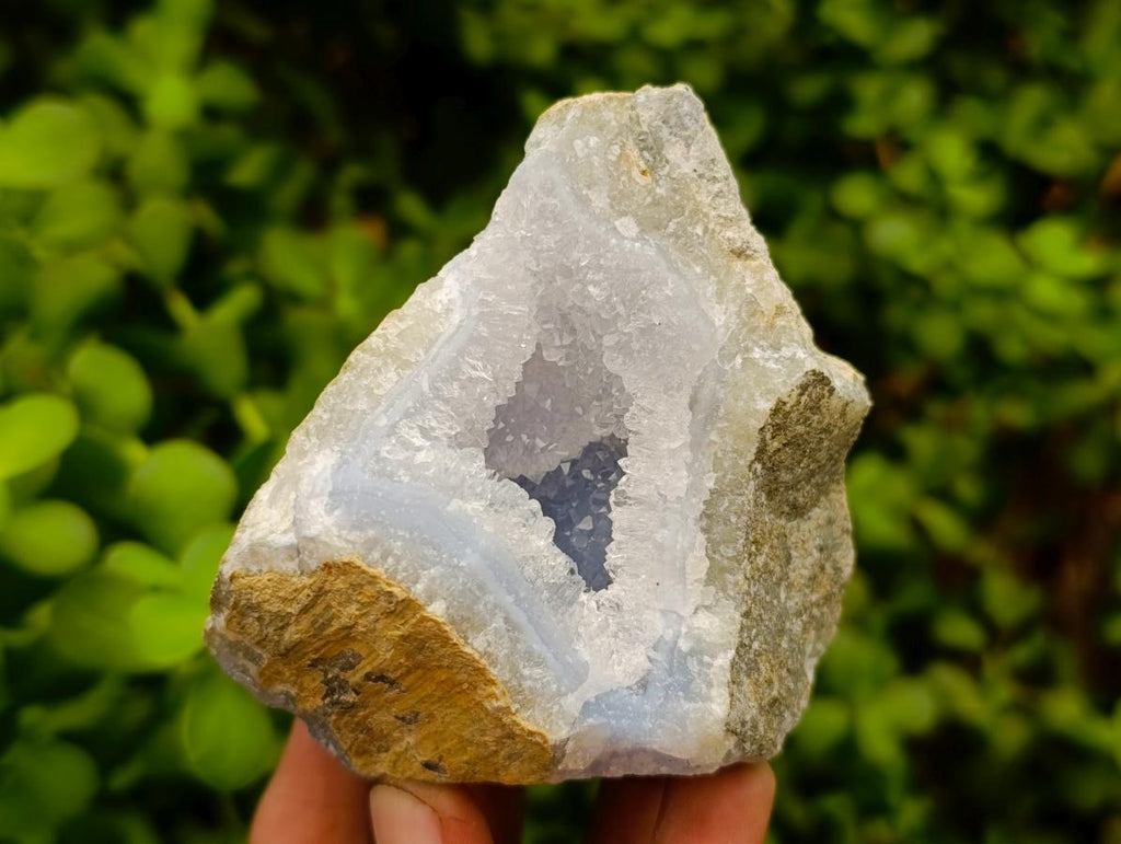 Natural Blue Lace Agate Geodes And Clusters Specimens x 6 From Nsanje, Malawi