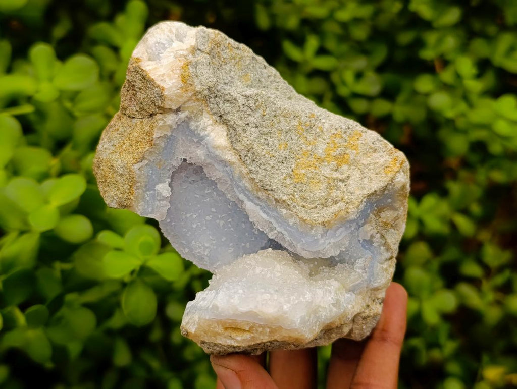 Natural Blue Lace Agate Geodes And Clusters Specimens x 6 From Nsanje, Malawi