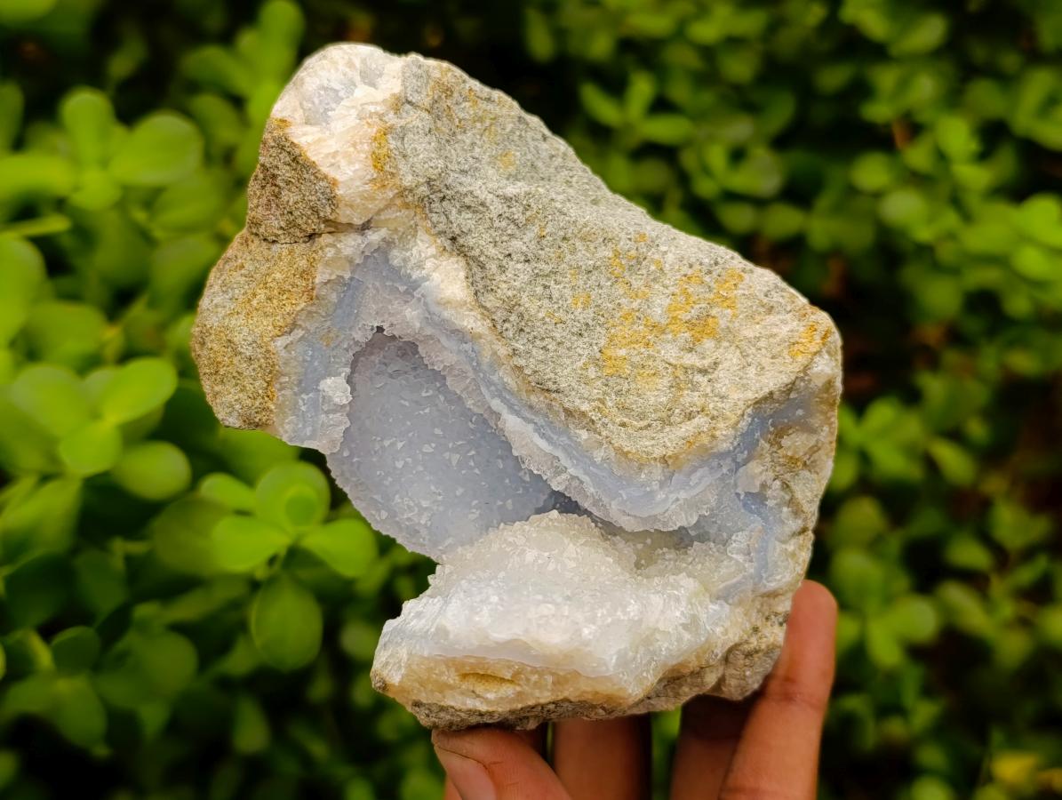Natural Blue Lace Agate Geodes And Clusters Specimens x 6 From Nsanje, Malawi