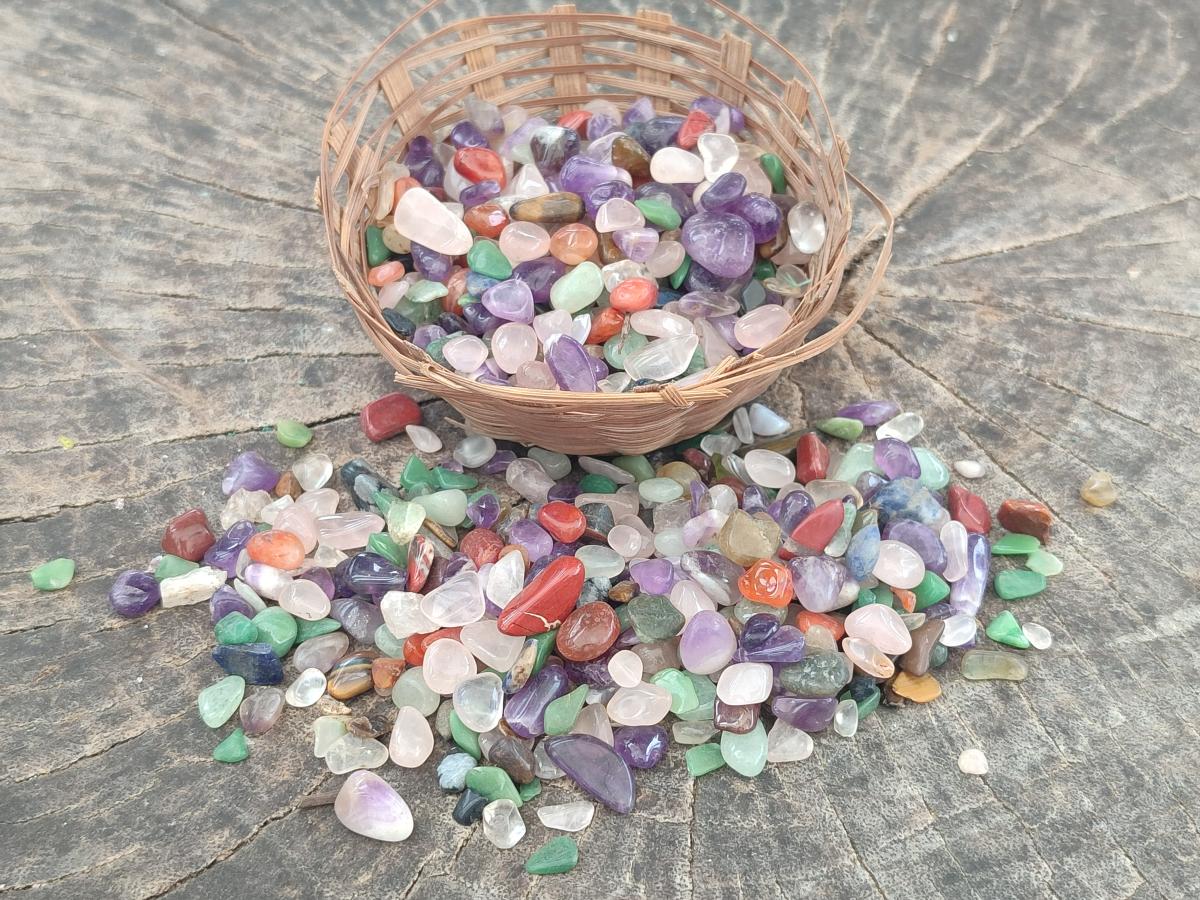 Polished Mixed Tumbled Stone Chips 1kg Lot x 6 From Southern Africa - Toprock Gemstones and Minerals 