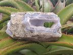 Natural Blue Lace Agate Geode Specimens x 2 From Nsanje, Malawi - Toprock Gemstones and Minerals 