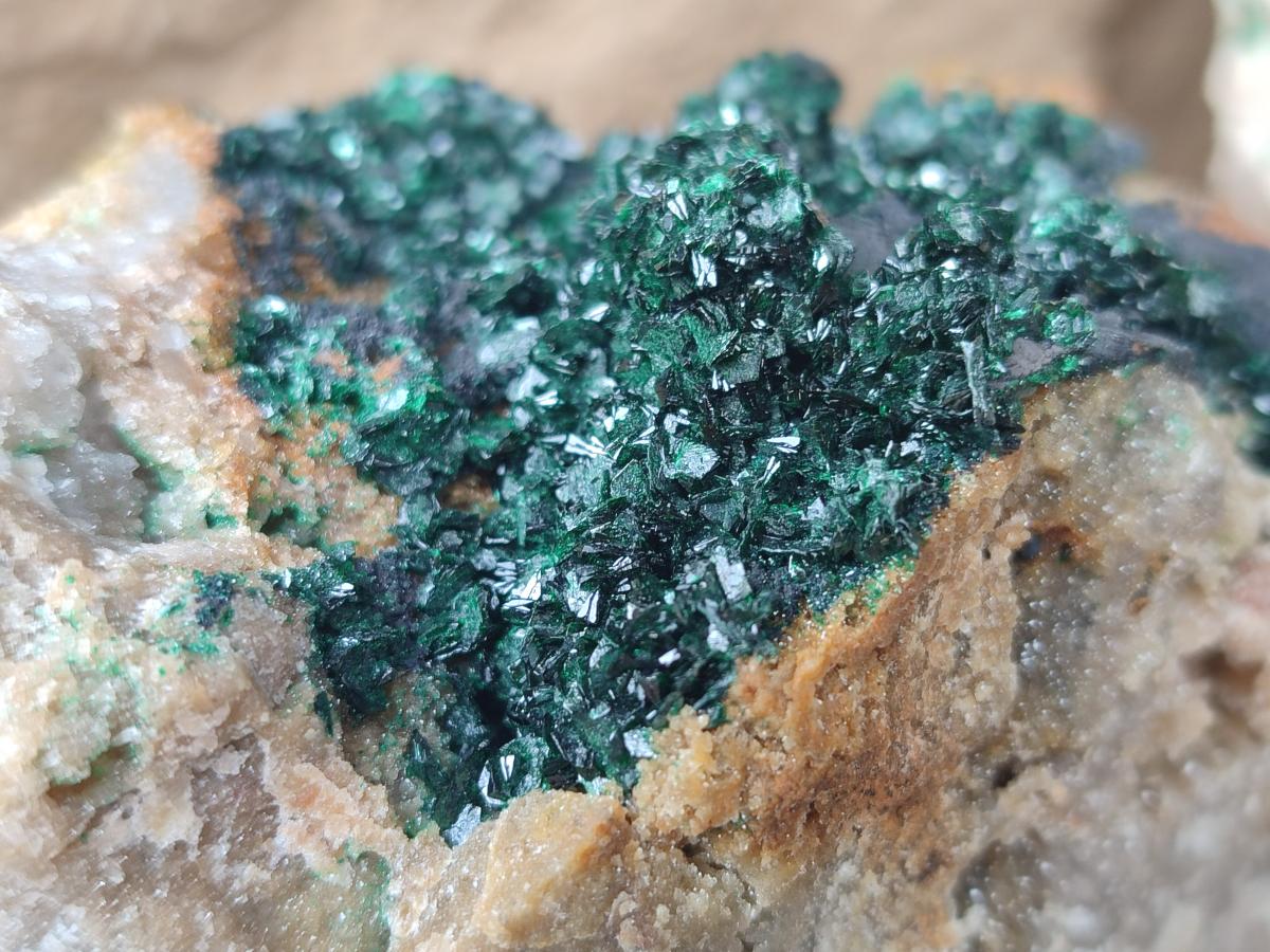 Natural Crystalline Malachite Specimens x 2 From Tenke Fungurume, Congo
