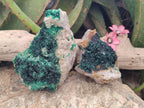 Natural Crystalline Malachite Specimens x 2 From Tenke Fungurume, Congo