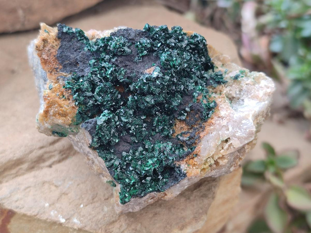 Natural Crystalline Malachite Specimens x 2 From Tenke Fungurume, Congo