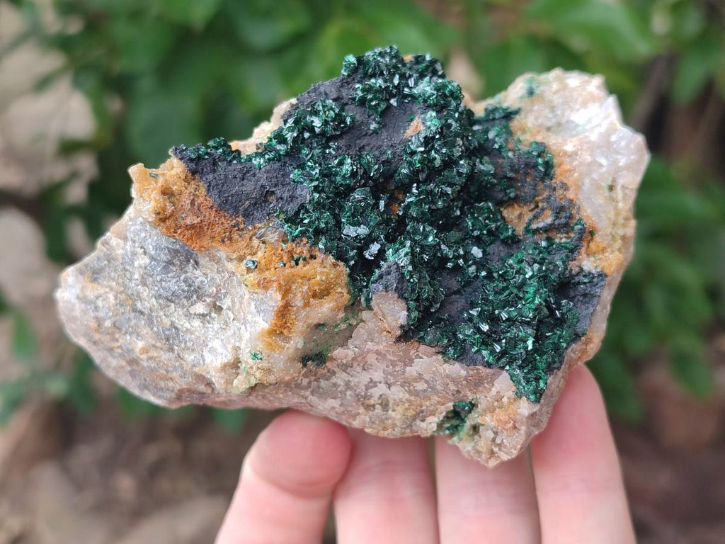 Natural Crystalline Malachite Specimens x 2 From Tenke Fungurume, Congo