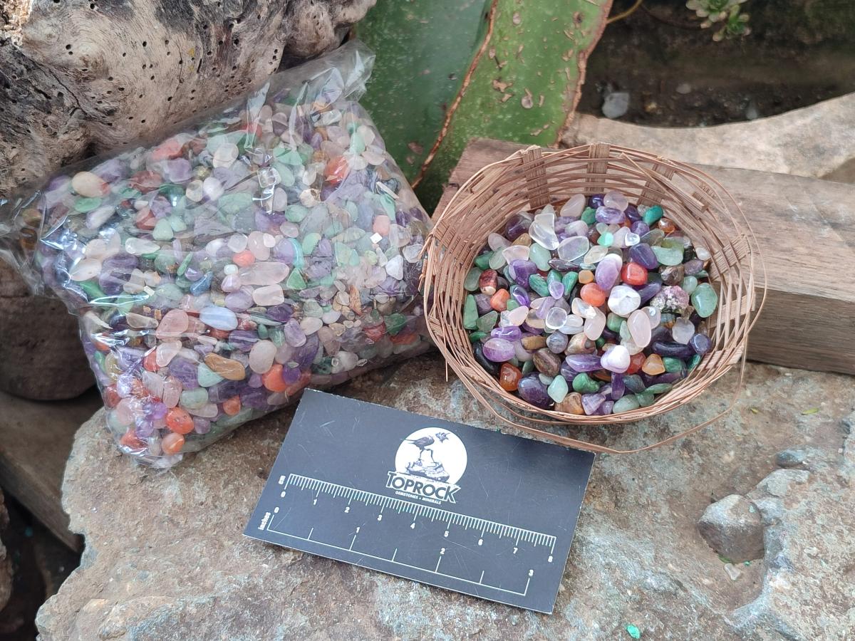 Polished Mixed Tumbled Stone Chips 1kg x 6 From Southern Africa - Toprock Gemstones and Minerals 