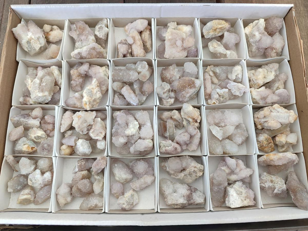 Natural White Spirit Quartz Clusters and Crystals x 135 From South Africa - Toprock Gemstones and Minerals 
