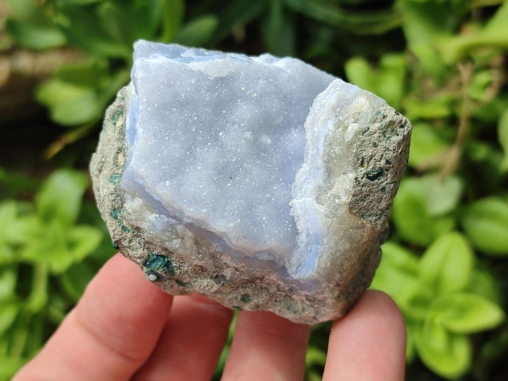 Natural Blue Lace Agate Geode Specimens x 12 From Nsanje, Malawi