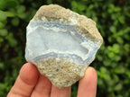 Natural Blue Lace Agate Geode Specimens x 12 From Nsanje, Malawi