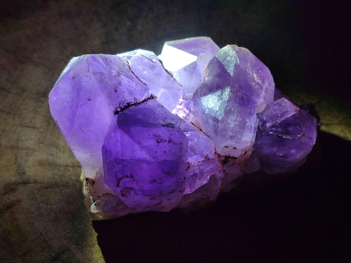 Natural Jacaranda Amethyst Crystal Clusters x 2 From Mumbwa, Zambia