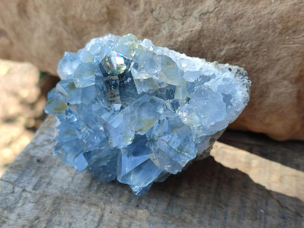 Natural Blue Celestite Cluster Specimens x 6 From Sakoany, Madagascar