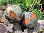 Polished Polychrome Jasper Spheres x 2 From NW Coast, Madagascar - Toprock Gemstones and Minerals 