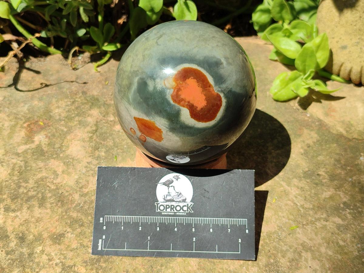 Polished Polychrome Jasper Spheres x 2 From NW Coast, Madagascar - Toprock Gemstones and Minerals 