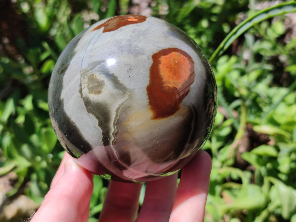 Polished Polychrome Jasper Spheres x 2 From NW Coast, Madagascar - Toprock Gemstones and Minerals 