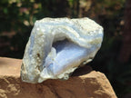 Natural Blue Lace Agate Geode Specimens x 12 From Nsanje, Malawi